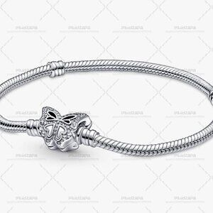 Pandora Butterfly Clasp Snake Chain Bracelet